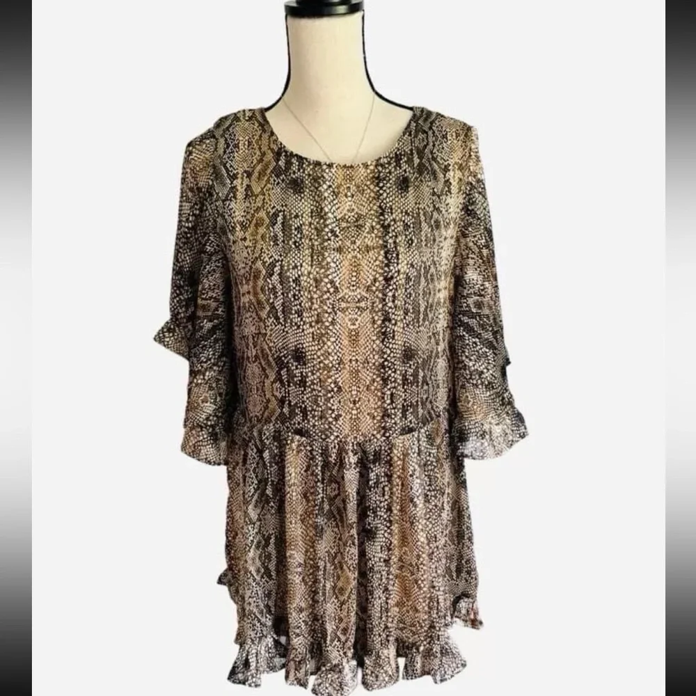 NWT Meritt Impressions Boutique Chic Sweetheart Shift Boho Dress Size: Large - Picture 4 of 9